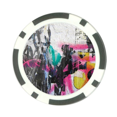 Graffiti Grunge Poker Chip Card Guard from ArtsNow.com Back