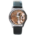 Bulldog Round Metal Watch