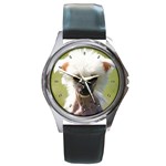 Chinese Crested Round Metal Watch