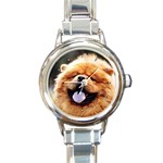 Chow Chow Round Italian Charm Watch