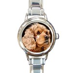 Cocker Spaniel Round Italian Charm Watch