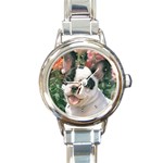 French Bulldog Round Italian Charm Watch