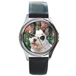 French Bulldog Round Metal Watch