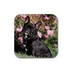 French Bulldog Rubber Square Coaster (4 pack)