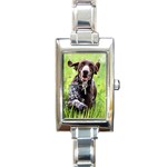 German Shorthaired Pointer Rectangular Italian Charm Watch