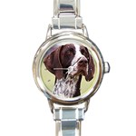 German Shorthaired Pointer Round Italian Charm Watch