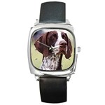 German Shorthaired Pointer Square Metal Watch