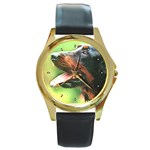 Gordon Setter Round Gold Metal Watch