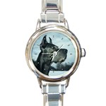 Great Dane Round Italian Charm Watch