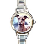 Italian Greyhound Round Italian Charm Watch