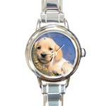 Labrador Retriever Lab Round Italian Charm Watch