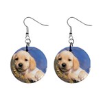 Labrador Retriever Lab 1  Button Earrings