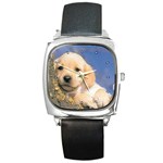 Labrador Retriever Lab Square Metal Watch