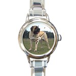 Mastiff Round Italian Charm Watch