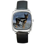 Miniature Pinscher Square Metal Watch