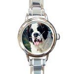 Saint Bernard Round Italian Charm Watch