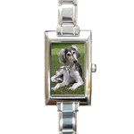 Saluki Rectangular Italian Charm Watch