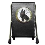 Schipperke Pen Holder Desk Clock