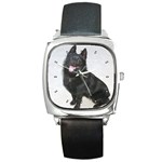 Schipperke Square Metal Watch