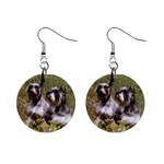 Schnauzer 1  Button Earrings