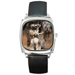 Schnauzer Square Metal Watch