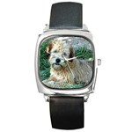 Wheaten Terrier Square Metal Watch