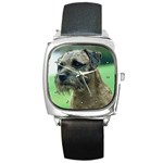 Border Terrier Square Metal Watch