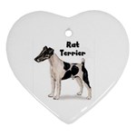 Rat Terrier Ornament (Heart)