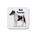 Rat Terrier Rubber Square Coaster (4 pack)