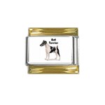 Rat Terrier Gold Trim Italian Charm (9mm)