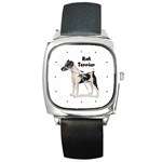 Rat Terrier Square Metal Watch