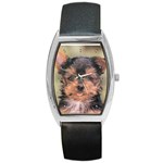 Yorkshire Terrier Yorkie Barrel Style Metal Watch