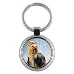 Yorkshire Terrier Yorkie Key Chain (Round)