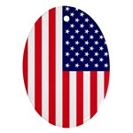 American Flag USA Ornament (Oval)