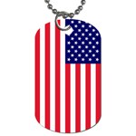 American Flag USA Dog Tag (One Side)