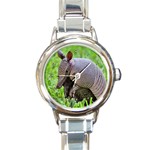 Armadillo Round Italian Charm Watch