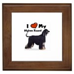 I Love My Afghan Hound Black Framed Tile