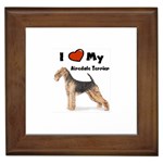 I Love My Airedale Terrier Framed Tile