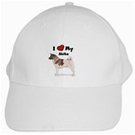 I Love My Akita White Cap