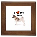 I Love My Akita Framed Tile