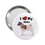 I Love My Akita 2.25  Handbag Mirror