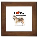 I Love My Alaskan Malamute Framed Tile