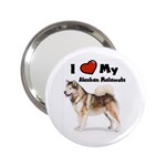 I Love My Alaskan Malamute 2.25  Handbag Mirror