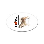 I Love My Alaskan Malamute Sticker (Oval)