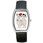 I Love My American Eskimo Barrel Style Metal Watch