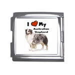 I Love My Australian Shepherd Mega Link Italian Charm (18mm)