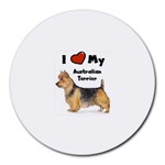 I Love My Australian Terrier Round Mousepad