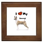 I Love My Basenji Framed Tile