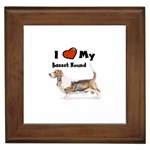 I Love My Basset Hound Framed Tile