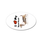 I Love My Basset Hound Sticker (Oval)